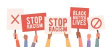 End racism signs